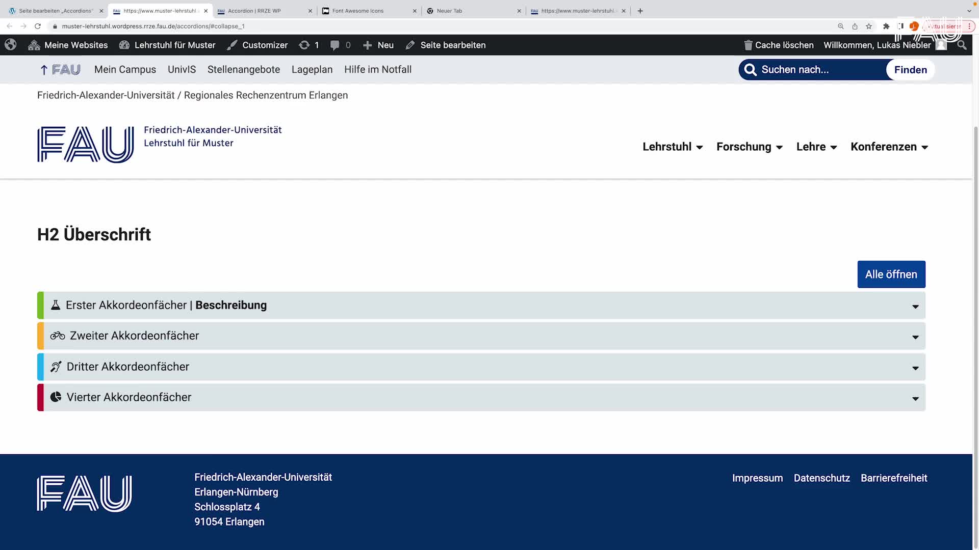 Clip preview for RRZE Elements | Fehler beheben in Akkordeons