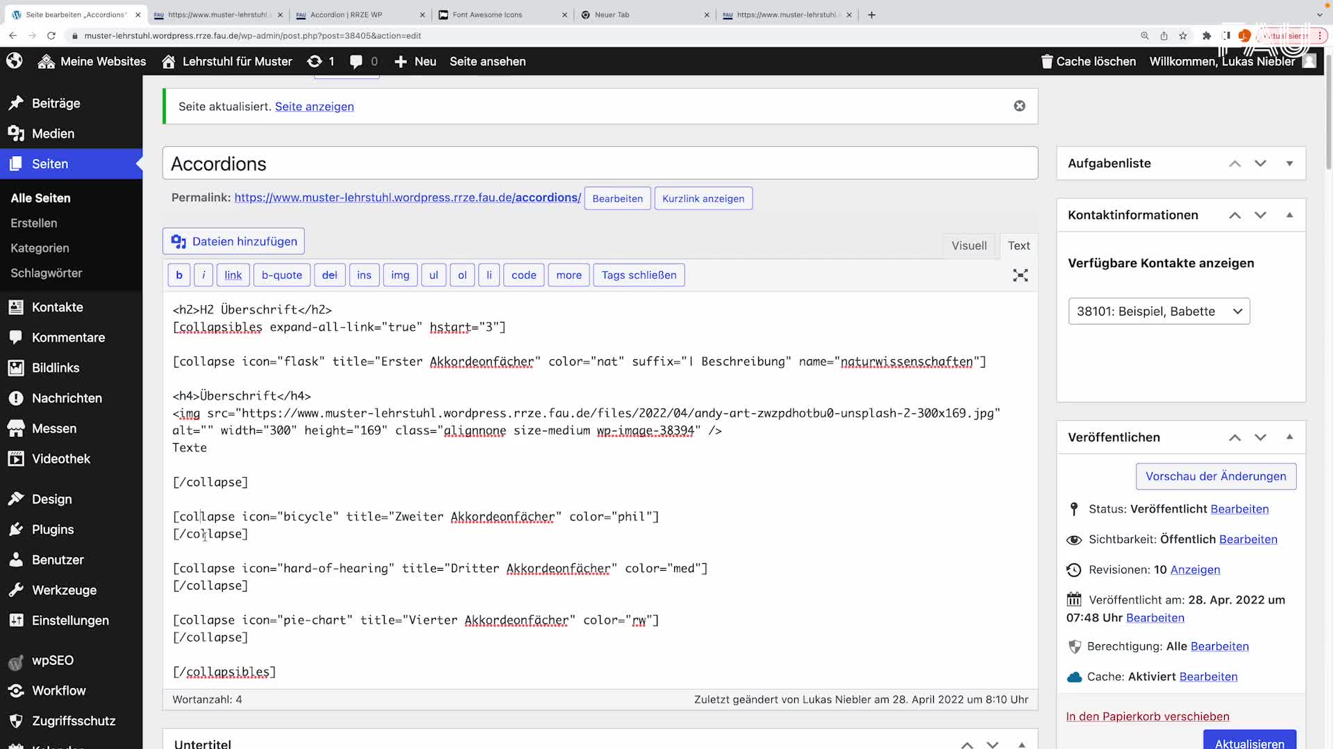 Clip preview for RRZE Elements | Verschachteln von Accordeons