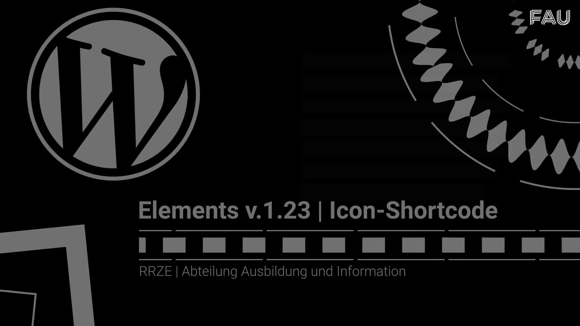 Clip preview for RRZE Elements | Icons auf Inhaltsseiten einbinden